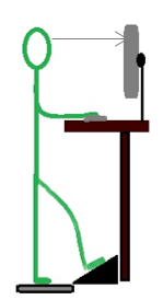 height of desk and keyboard